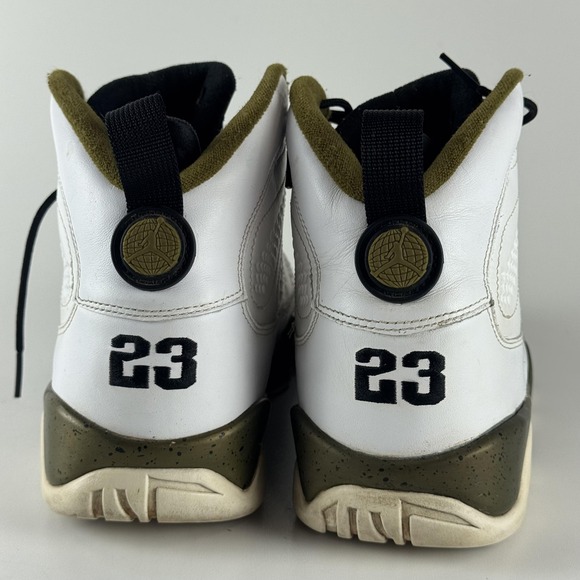 Air Jordan 9 Retro Shoes Mens Size 10.5 White Militia Green Statue 302370-109 - Picture 6 of 16
